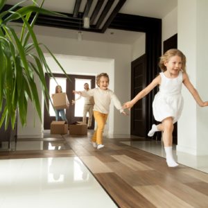 Children running through the house