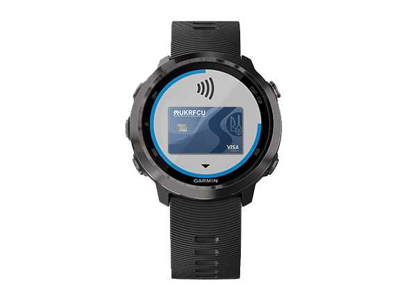 Garmin Watch with UKRFCU card example digital ewallet