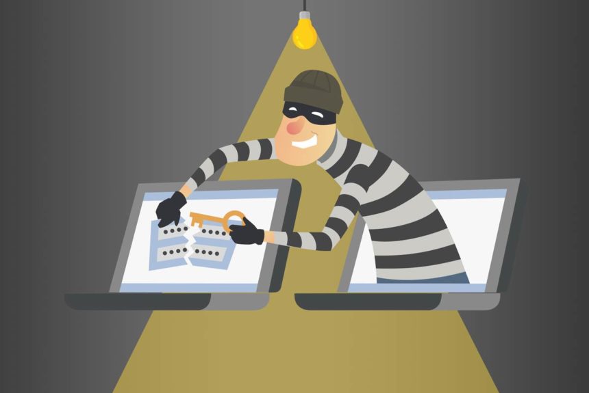 hacker trying to break username and password credentials