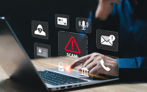 Scam, Hacker, Fraudulent online, Personal Data Protection, Identity theft concept, Businessman Being deceived the Internet To steal personal information, Call, Email, credit card and ID card Number New Netflix Scam Alert: Protect Your Account and Avoid Today’s Most Common Fraud Tactics