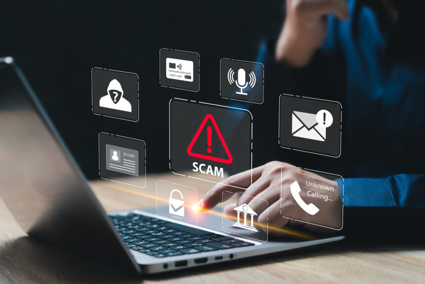 Scam, Hacker, Fraudulent online, Personal Data Protection, Identity theft concept, Businessman Being deceived the Internet To steal personal information, Call, Email, credit card and ID card Number New Netflix Scam Alert: Protect Your Account and Avoid Today’s Most Common Fraud Tactics